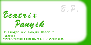 beatrix panyik business card